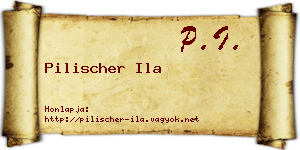 Pilischer Ila névjegykártya